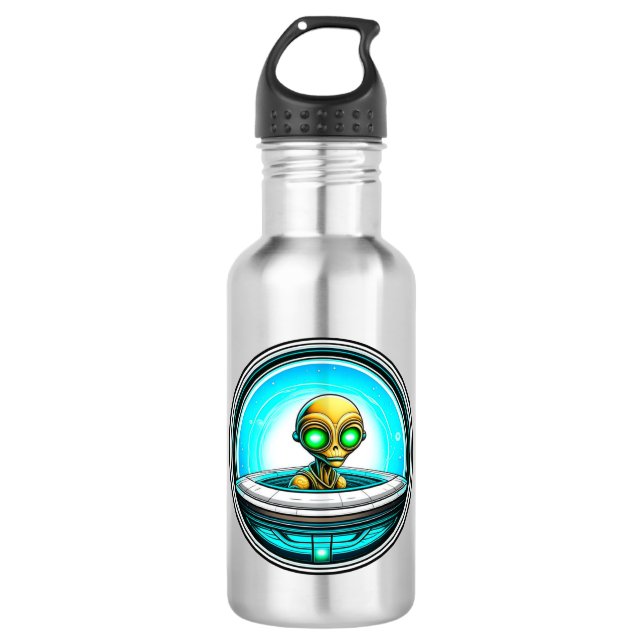 Extra Terrestrial Flying in a UFO   532 Ml Water Bottle (Front)