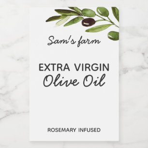 Extra Virgin Olive Oil Bottle Modern Product Label