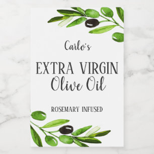 Extra Virgin Olive Oil Bottle Modern Product Label