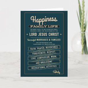 Extrait de proclamation de famille de LDS. carte