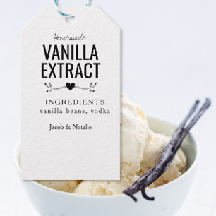 extrait de vanille maison sur mesure étiquette de