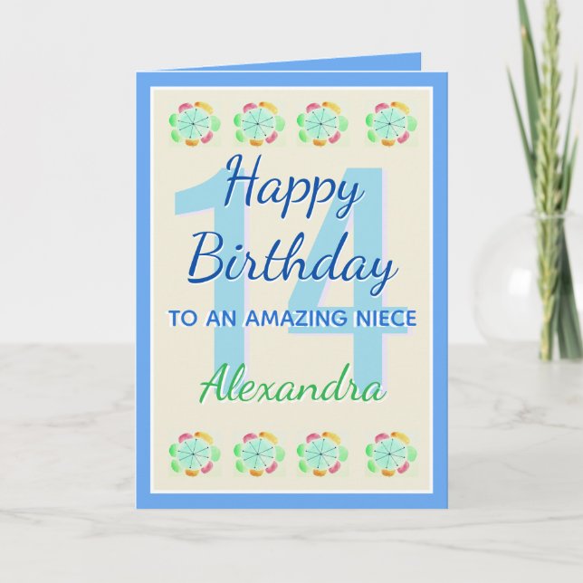 Extraordinaire Niece 14 Carte d'anniversaire de co (Devant)