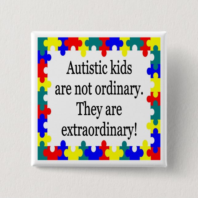 Extraordinary 2 Inch Square Button (Front)