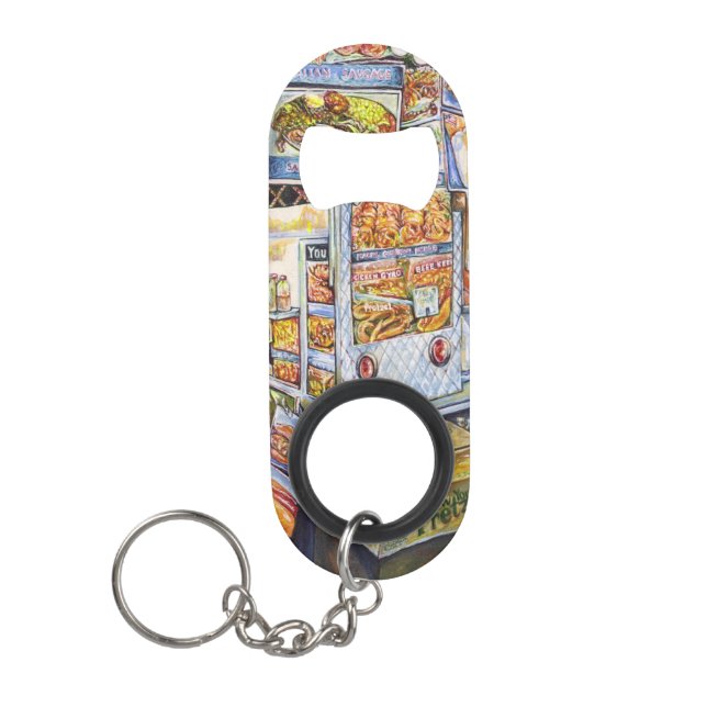 Extraordinary Artistic Workload Keychain Bottle Opener (Front)