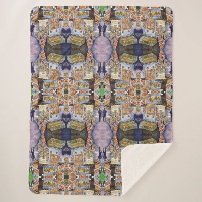 Extraordinary Artistic Workload Sherpa Blanket (Front)
