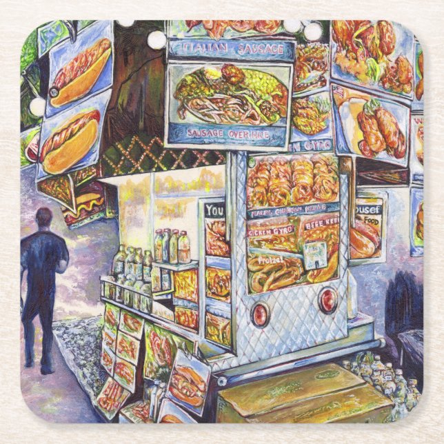 Extraordinary Artistic Workload Square Paper Coaster (Front)