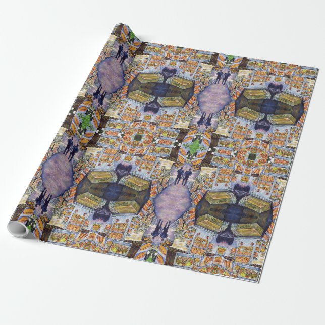 Extraordinary Artistic Workload Wrapping Paper (Unrolled)