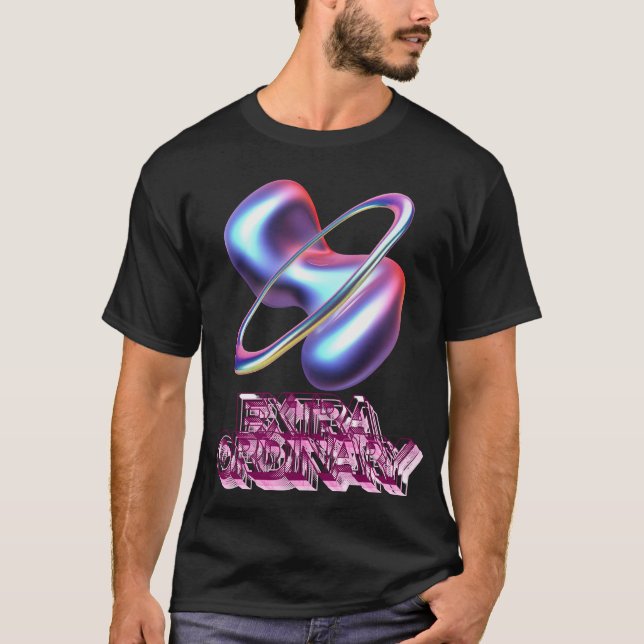 Extraordinary Bold 3D Graphic men's T-Shirt (Front)