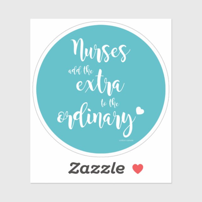 Extraordinary Nurse Quote on Teal for Nurses Day (Sheet)