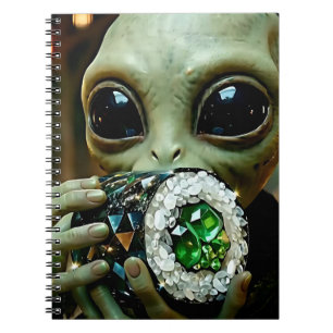 Extraterrestrial Alien and Crystalline Sushi   Notebook