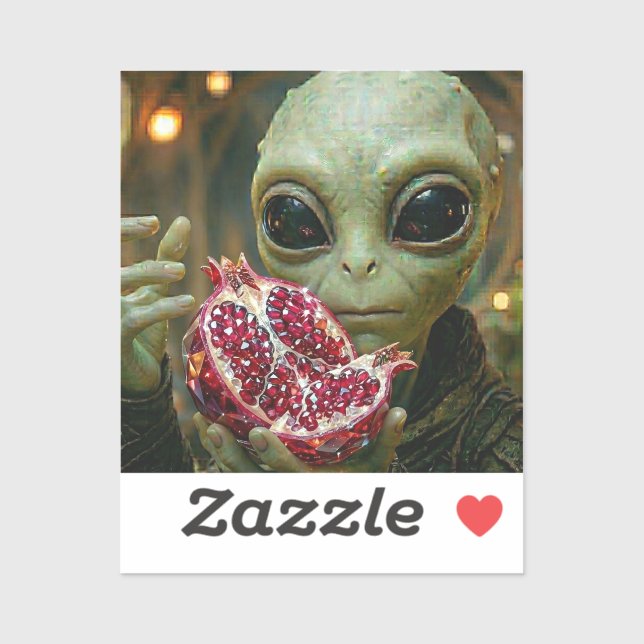 Extraterrestrial  Alien and Pomegranate   (Sheet)