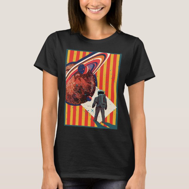 extraterrestrial  astronaut in space science ficti T-Shirt (Front)