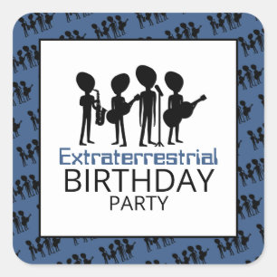 Extraterrestrial Band, Birthday Square Sticker