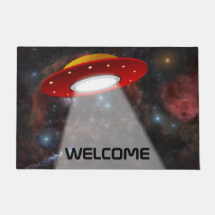 Extraterrestrial Flying Saucer UFO Doormat