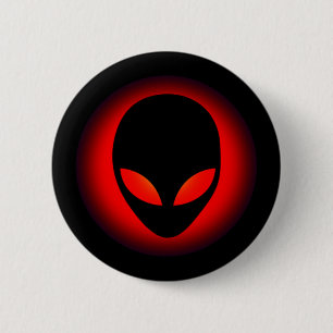 Extraterrestrial Space Alien Head 2 Inch Round Button
