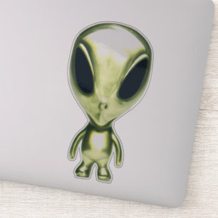 Extraterrestrials Alien Metallic Sticker
