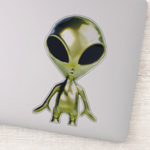Extraterrestrials Alien Metallic Sticker