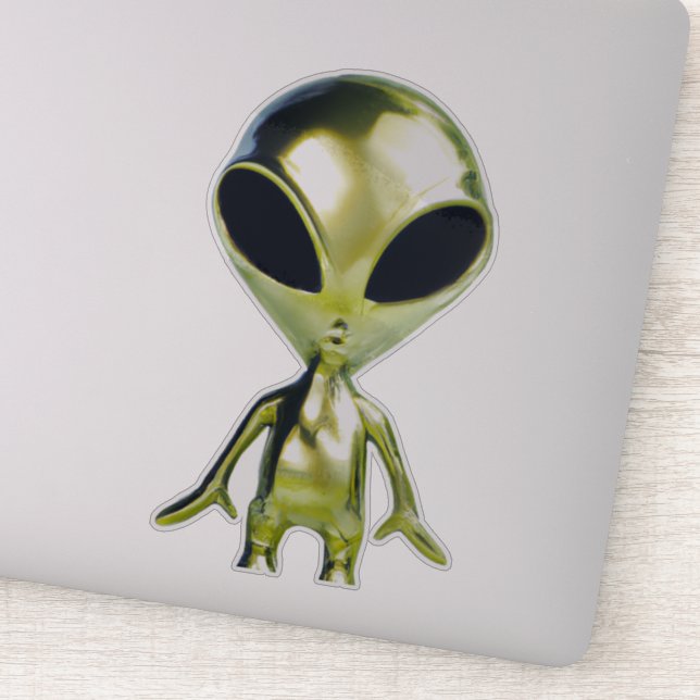 Extraterrestrials Alien Metallic Sticker (Detail)