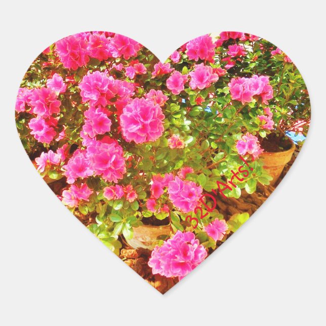 Extravagance en rose, Stickers Coeur, Glossy (Devant)