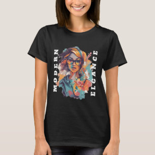 Extravagant beauty portrait of self-confident woma T-Shirt