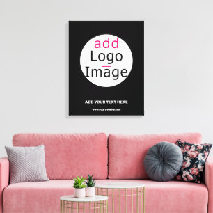 Extravagant Business Chic Customizable Black Canvas Print
