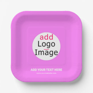 Extravagant Business Custom Brand Pink Paper Plate