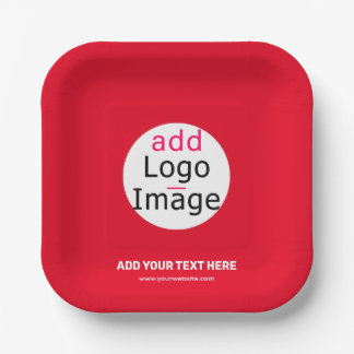Extravagant Business Custom Brand Red Paper Plate