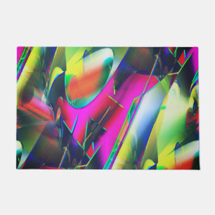 Extravagant colours of abstract and showy shapes doormat