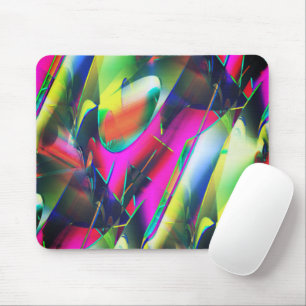 Extravagant colours of abstract and showy shapes mouse pad