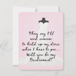 Extravagant Dress   Bridesmaid Invitation