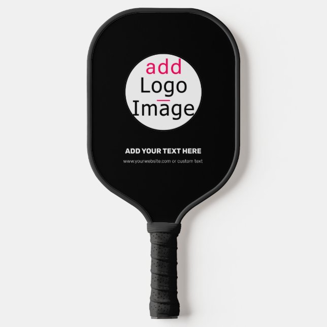 Extravagant Professional Business Custom Black Pickleball Paddle (Front)