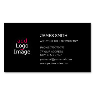 Extravagant Professional Custom Business Black Magnetic Business Card