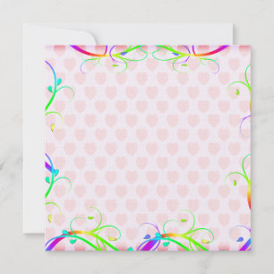 Extravagant Rainbow Flourishes And Pink Hearts