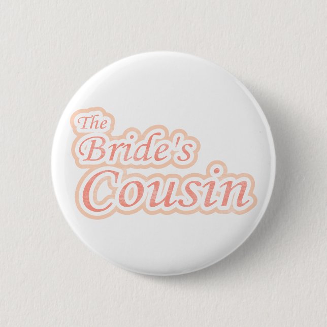 Extravaganza Bride's Cousin Melon 2 Inch Round Button (Front)