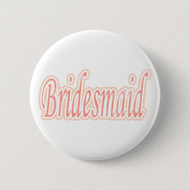 Extravaganza Bridesmaid 2 Inch Round Button (Front)