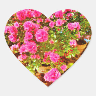 Extravaganza in Pink, Heart Stickers, Glossy Heart Sticker