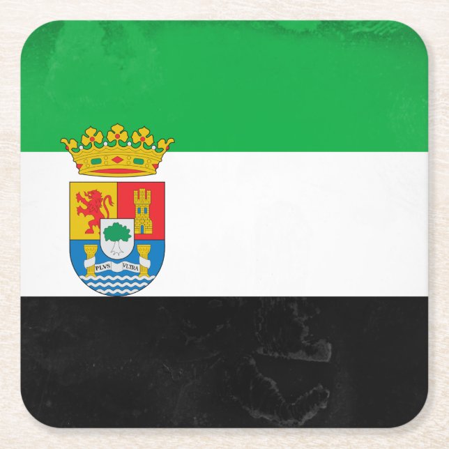 Extremadura Square Paper Coaster (Front)
