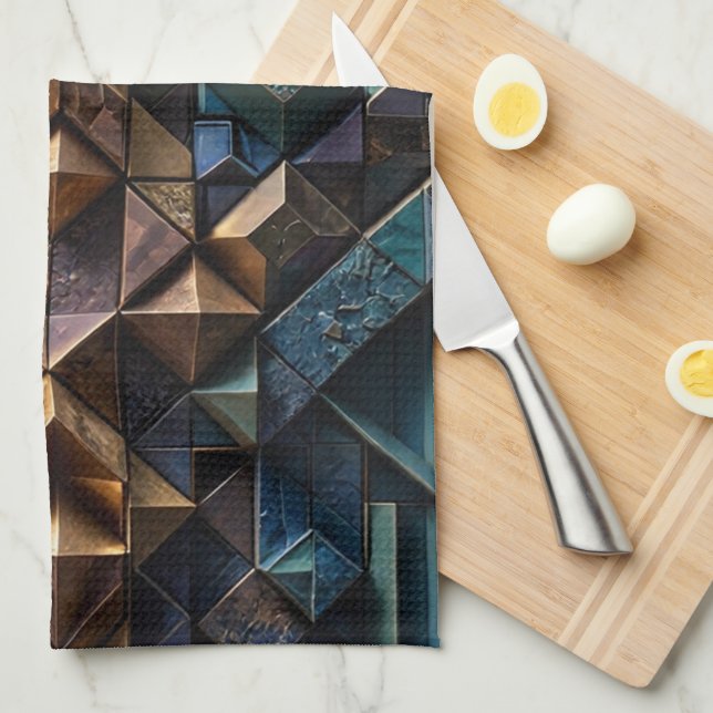 Extreme 3D Vertical Mosaic Kitchen Towel (Quarter Fold)