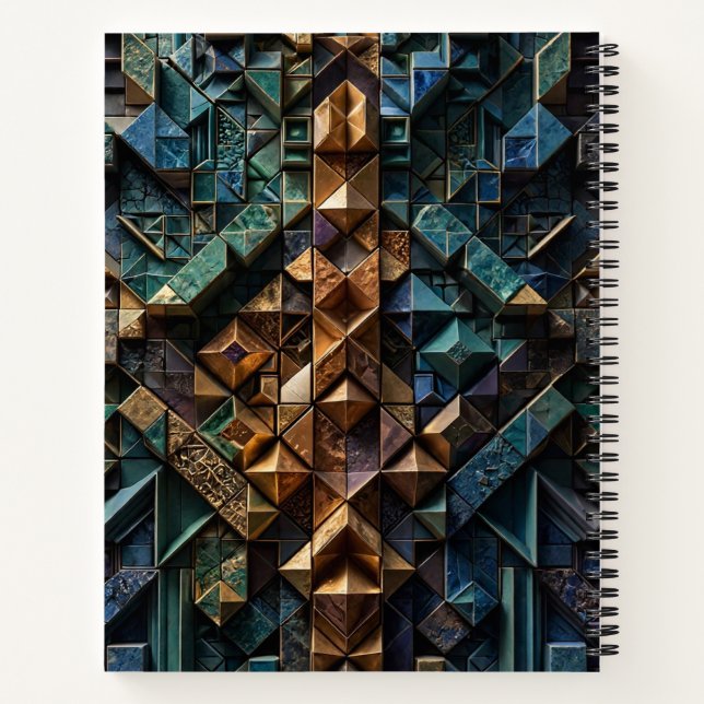 Extreme 3D Vertical Mosaic Notebook (Back)
