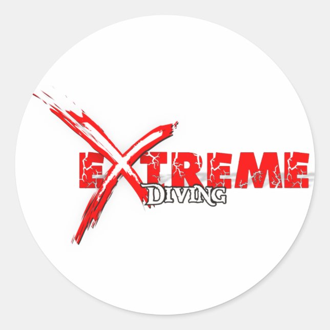 Extreme Diver Classic Round Sticker (Front)
