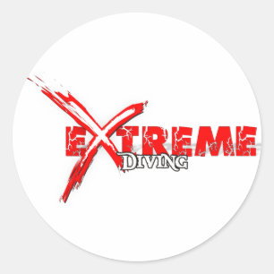 Extreme Diver Classic Round Sticker