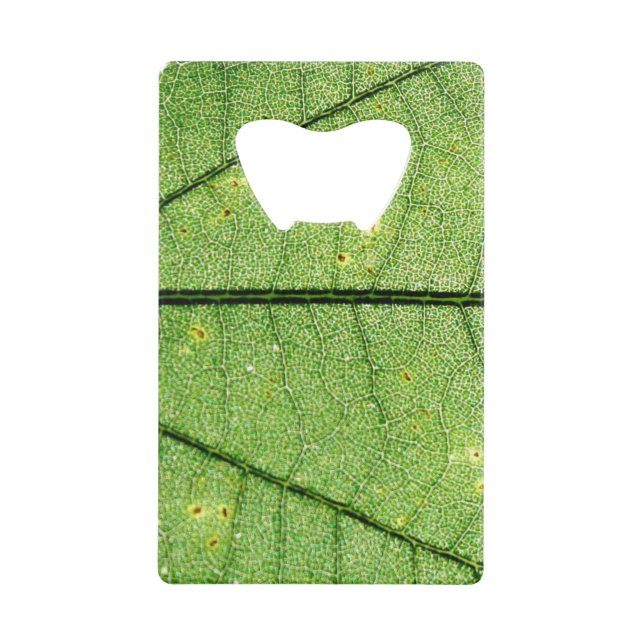Extreme Green Leaf Credit Card Bottle Opener (Front)