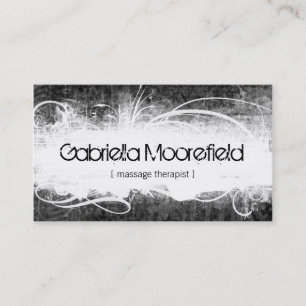 Extreme Grunge Massage Therapy Business Card