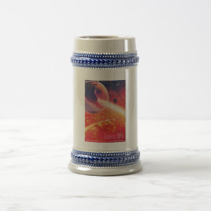Extreme Hot Air Balloon on Volcanic Hellscape Beer Stein