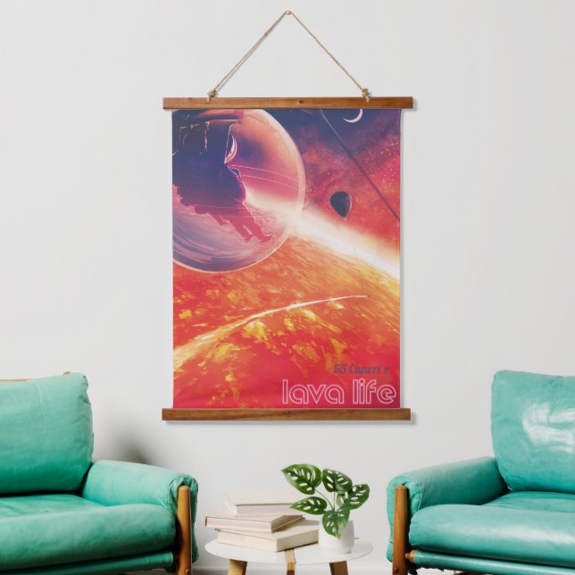 Extreme Hot Air Balloon on Volcanic Hellscape Hanging Tapestry (Living Room)