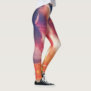 Extreme Hot Air Balloon on Volcanic Hellscape Leggings