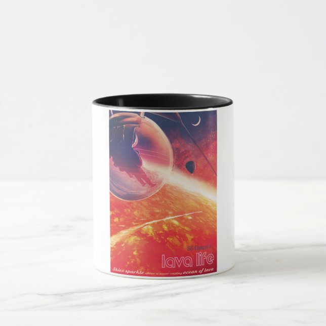 Extreme Hot Air Balloon on Volcanic Hellscape Mug (Center)