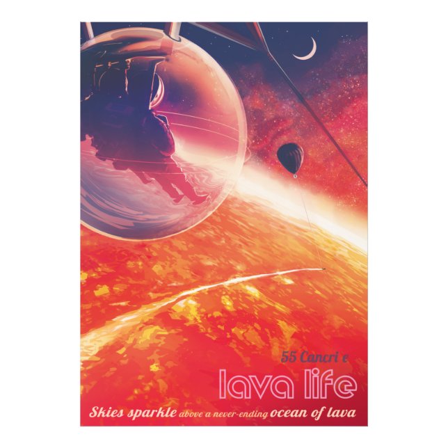 Extreme Hot Air Balloon on Volcanic Hellscape Photo Print (Front)