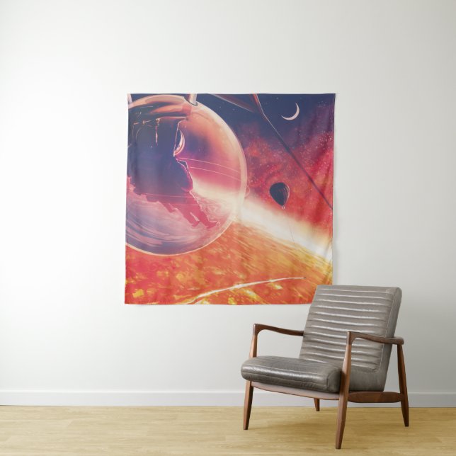 Extreme Hot Air Balloon on Volcanic Hellscape Tapestry (In Situ)