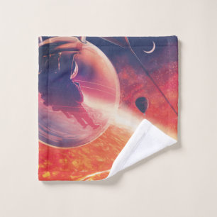 Extreme Hot Air Balloon on Volcanic Hellscape Wash Cloth